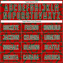 Charger l'image dans la galerie, Custom Red Green-White Abstract Network Splash Sublimation Soccer Uniform Jersey