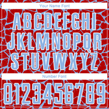 Charger l'image dans la galerie, Custom Red Light Blue-White Abstract Network Splash Sublimation Soccer Uniform Jersey