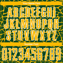 Load image into Gallery viewer, Custom Green Gold-White Abstract Network Splash Sublimation Soccer Uniform Jersey