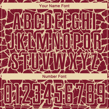 Загрузить изображение в средство просмотра галереи, Custom Crimson Cream Abstract Network Splash Sublimation Soccer Uniform Jersey