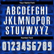 Laden Sie das Bild in den Galerie-Viewer, Custom Navy White-Thunder Blue Line Sublimation Soccer Uniform Jersey