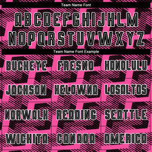 Laden Sie das Bild in den Galerie-Viewer, Custom Black Pink-White Line Sublimation Soccer Uniform Jersey