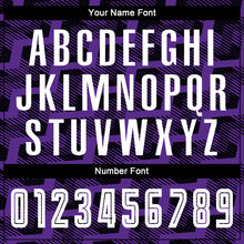 Laden Sie das Bild in den Galerie-Viewer, Custom Black White-Purple Line Sublimation Soccer Uniform Jersey