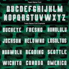 Laden Sie das Bild in den Galerie-Viewer, Custom Black White-Kelly Green Line Sublimation Soccer Uniform Jersey