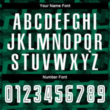 Laden Sie das Bild in den Galerie-Viewer, Custom Black White-Kelly Green Line Sublimation Soccer Uniform Jersey