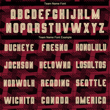 Laden Sie das Bild in den Galerie-Viewer, Custom Black Cream-Crimson Line Sublimation Soccer Uniform Jersey