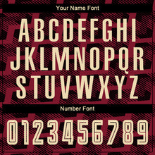 Laden Sie das Bild in den Galerie-Viewer, Custom Black Cream-Crimson Line Sublimation Soccer Uniform Jersey