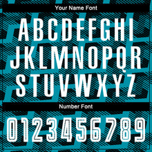 Laden Sie das Bild in den Galerie-Viewer, Custom Black White-Teal Line Sublimation Soccer Uniform Jersey