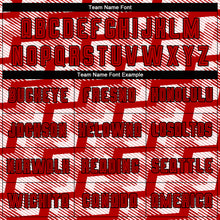 Load image into Gallery viewer, Custom Red Black-White Line Sublimation Soccer Uniform Jersey