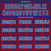 Laden Sie das Bild in den Galerie-Viewer, Custom Red Royal-White Line Sublimation Soccer Uniform Jersey