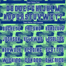 Load image into Gallery viewer, Custom Royal Pea Green-White Line Sublimation Soccer Uniform Jersey