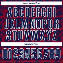 Laden Sie das Bild in den Galerie-Viewer, Custom Navy Crimson-White Line Sublimation Soccer Uniform Jersey