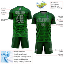 Charger l'image dans la galerie, Custom Green Grass Green-White Line Sublimation Soccer Uniform Jersey