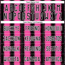 Load image into Gallery viewer, Custom Black Pink-White Line Sublimation Soccer Uniform Jersey