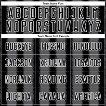 Load image into Gallery viewer, Custom Black Steel Gray-White Line Sublimation Soccer Uniform Jersey