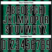 Load image into Gallery viewer, Custom Black Kelly Green-White Line Sublimation Soccer Uniform Jersey