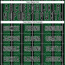 Laden Sie das Bild in den Galerie-Viewer, Custom Black Green-White Line Sublimation Soccer Uniform Jersey