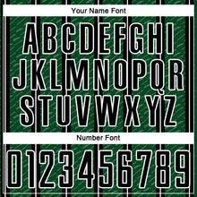 Laden Sie das Bild in den Galerie-Viewer, Custom Black Green-White Line Sublimation Soccer Uniform Jersey