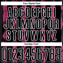 Laden Sie das Bild in den Galerie-Viewer, Custom Black Pink-White Line Sublimation Soccer Uniform Jersey