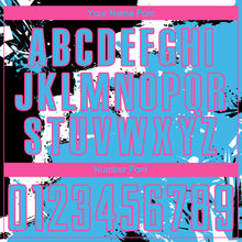 Загрузить изображение в средство просмотра галереи, Custom Black Sky Blue-Pink Splash Sublimation Soccer Uniform Jersey