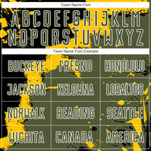 Загрузить изображение в средство просмотра галереи, Custom Black Olive-Yellow Splash Sublimation Soccer Uniform Jersey