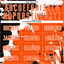 Загрузить изображение в средство просмотра галереи, Custom Black Orange-White Splash Sublimation Soccer Uniform Jersey