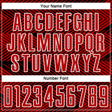 Load image into Gallery viewer, Custom Red Black-White Line Sublimation Soccer Uniform Jersey