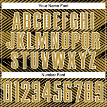 Laden Sie das Bild in den Galerie-Viewer, Custom Old Gold Black-White Line Sublimation Soccer Uniform Jersey