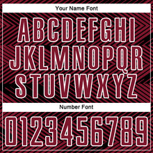 Загрузить изображение в средство просмотра галереи, Custom Crimson Black-White Line Sublimation Soccer Uniform Jersey