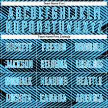 Laden Sie das Bild in den Galerie-Viewer, Custom Sky Blue Black-White Line Sublimation Soccer Uniform Jersey