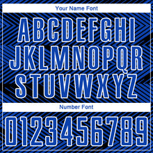 Загрузить изображение в средство просмотра галереи, Custom Thunder Blue Black-White Line Sublimation Soccer Uniform Jersey