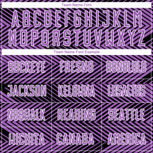 Load image into Gallery viewer, Custom Medium Purple Black-White Line Sublimation Soccer Uniform Jersey