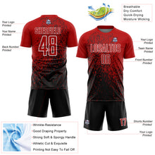 Загрузить изображение в средство просмотра галереи, Custom Red Black-White Abstract Fragment Art Sublimation Soccer Uniform Jersey