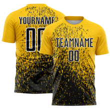 Загрузить изображение в средство просмотра галереи, Custom Yellow Black-White Abstract Fragment Art Sublimation Soccer Uniform Jersey