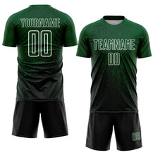 Charger l'image dans la galerie, Custom Green Black-White Abstract Fragment Art Sublimation Soccer Uniform Jersey