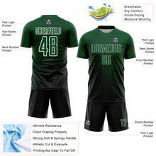 Charger l'image dans la galerie, Custom Green Black-White Abstract Fragment Art Sublimation Soccer Uniform Jersey