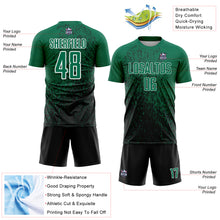 Charger l'image dans la galerie, Custom Kelly Green Black-White Abstract Fragment Art Sublimation Soccer Uniform Jersey