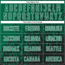 Charger l'image dans la galerie, Custom Kelly Green Black-White Abstract Fragment Art Sublimation Soccer Uniform Jersey