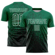 Charger l'image dans la galerie, Custom Kelly Green Black-White Abstract Fragment Art Sublimation Soccer Uniform Jersey