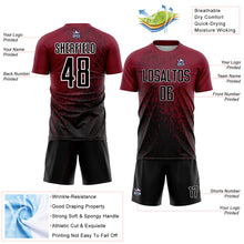 Загрузить изображение в средство просмотра галереи, Custom Crimson Black-White Abstract Fragment Art Sublimation Soccer Uniform Jersey