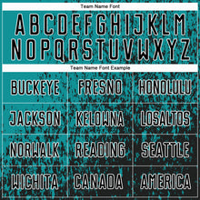 Charger l'image dans la galerie, Custom Teal Black-White Abstract Fragment Art Sublimation Soccer Uniform Jersey