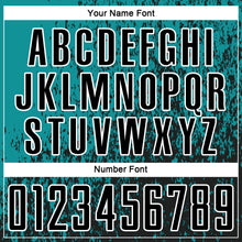 Charger l'image dans la galerie, Custom Teal Black-White Abstract Fragment Art Sublimation Soccer Uniform Jersey