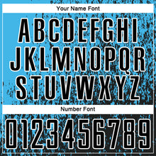 Load image into Gallery viewer, Custom Sky Blue Black-White Abstract Fragment Art Sublimation Soccer Uniform Jersey