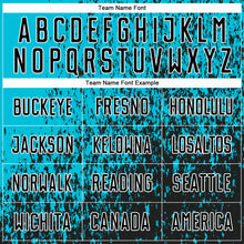 Laden Sie das Bild in den Galerie-Viewer, Custom Lakes Blue Black-White Abstract Fragment Art Sublimation Soccer Uniform Jersey