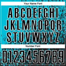 Laden Sie das Bild in den Galerie-Viewer, Custom Lakes Blue Black-White Abstract Fragment Art Sublimation Soccer Uniform Jersey