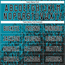 Charger l'image dans la galerie, Custom Teal Black-White Abstract Fragment Art Sublimation Soccer Uniform Jersey