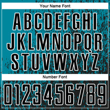 Charger l'image dans la galerie, Custom Teal Black-White Abstract Fragment Art Sublimation Soccer Uniform Jersey