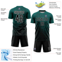 Charger l'image dans la galerie, Custom Midnight Green Black-White Abstract Fragment Art Sublimation Soccer Uniform Jersey