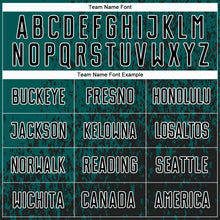 Charger l'image dans la galerie, Custom Midnight Green Black-White Abstract Fragment Art Sublimation Soccer Uniform Jersey