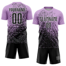 Charger l'image dans la galerie, Custom Light Purple Black-White Abstract Fragment Art Sublimation Soccer Uniform Jersey